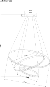 Подвесная люстра Arte Lamp Frodo A2197SP-3WH