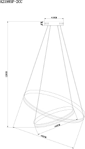 Подвесная люстра Arte Lamp Meridiana A2198SP-2CC