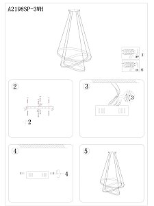 Подвесная люстра Arte Lamp Meridiana A2198SP-3WH