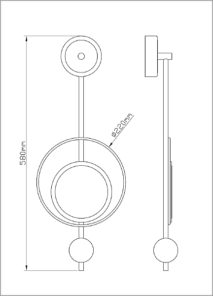 Настенный светильник Arte Lamp Polaris A2604AP-7GO