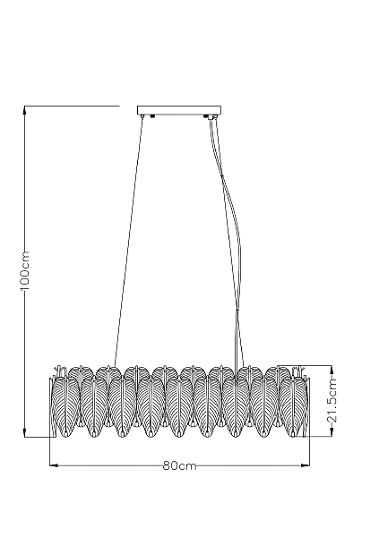 Подвесная люстра Arte Lamp Evie A4152SP-8SG