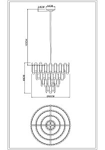 Подвесная люстра Divinare Rosie 3511/17 LM-8