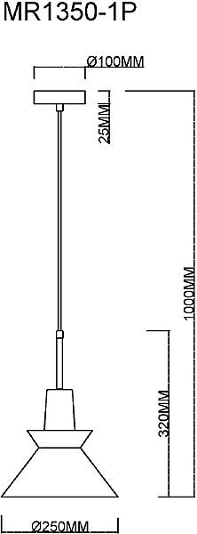 Светильник подвесной MyFar Kristina MR1350-1P