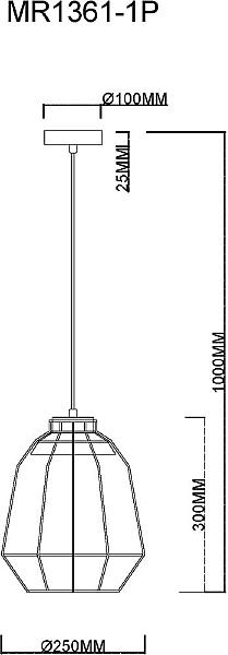 Светильник подвесной MyFar Hill MR1361-1P
