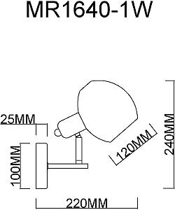 Настенное бра MyFar Diana MR1640-1W