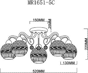 Потолочная люстра MyFar Frank MR1651-5C