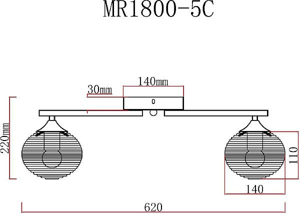 Потолочная люстра MyFar Gloria MR1800-5C