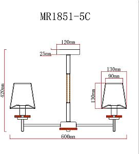 Потолочная люстра MyFar Daniel MR1851-5C