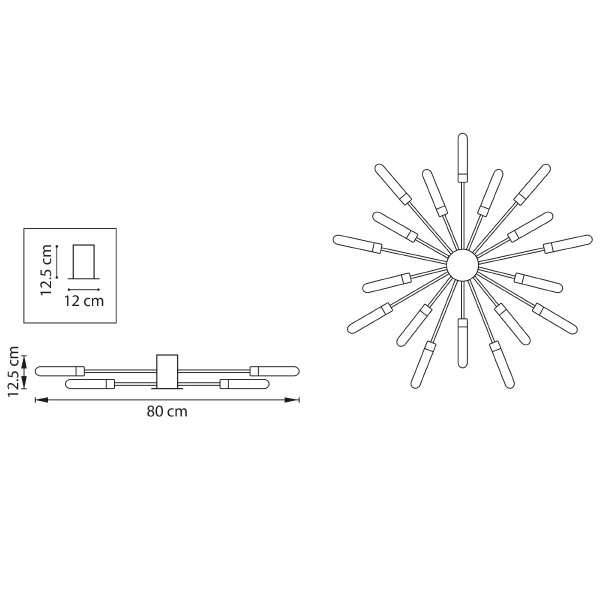 Потолочная люстра Lightstar Ragno 732187