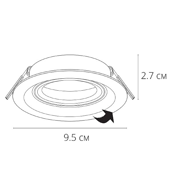 Встраиваемый светильник Arte Lamp Mira A2862PL-1BK