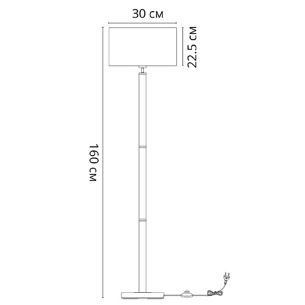 Торшер Arte Lamp Robert A5029PN-1SS