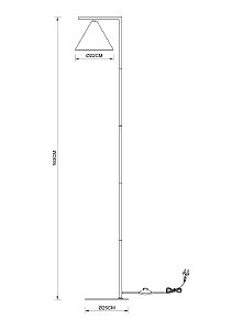 Торшер Arte Lamp David A7033PN-1BK