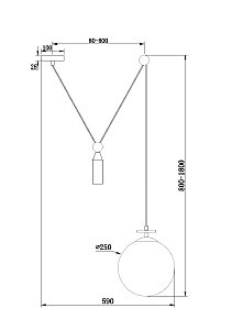 Светильник подвесной Freya Impulse FR5221PL-01B