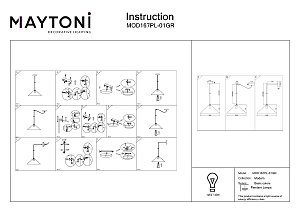 Светильник подвесной Maytoni Basic colors MOD167PL-01GR