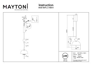 Светильник подвесной Maytoni Bangkok MOD185PL-L11B3K1