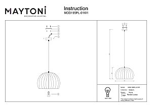 Светильник подвесной Maytoni Roots MOD195PL-01W1