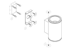 Уличный настенный светильник Maytoni Shim O303WL-L10W3K