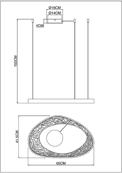 Подвесная люстра Arte Lamp Cinta A1847SP-36BK