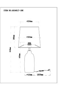 Настольная лампа Arte Lamp Rukbat A5046LT-1BK