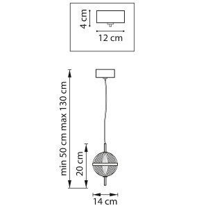 Светильник подвесной Lightstar Acrile 738023