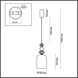 Светильник подвесной Odeon Light Palleta 5046/12L