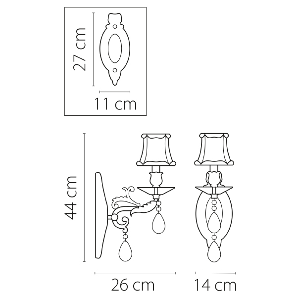 Настенное бра Lightstar Faraone 701611