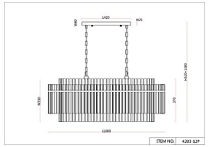 Подвесная люстра Favourite Rubum 4203-12P