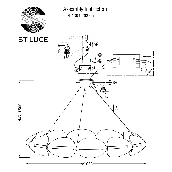 Подвесная люстра ST Luce Etoile SL1304.203.65