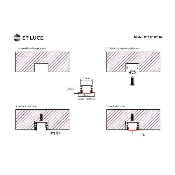 Профиль ST Luce Светодиодные Ленты ST017.129.04