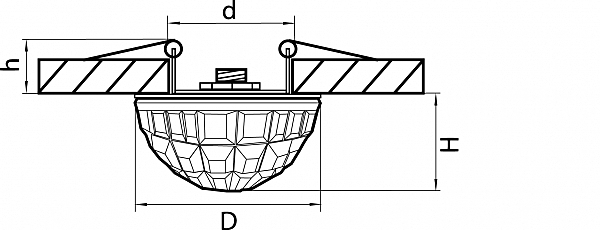 Встраиваемый светильник Lightstar Botto Cr 004180