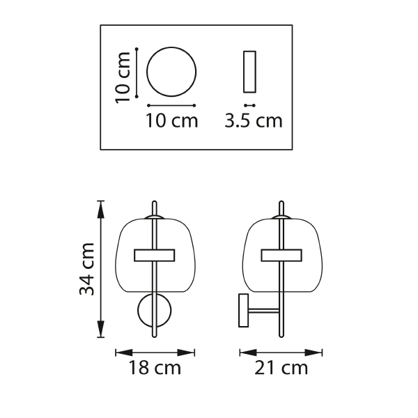 Настенное бра Lightstar Cupola 804618