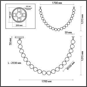 Светильник подвесной Odeon Light Jemstone 5085/80L