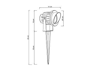 Грунтовый светильник Arte Lamp Elsie A1309IN-1BK