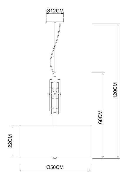 Подвесная люстра Arte Lamp Taygeta A4097SP-5CC