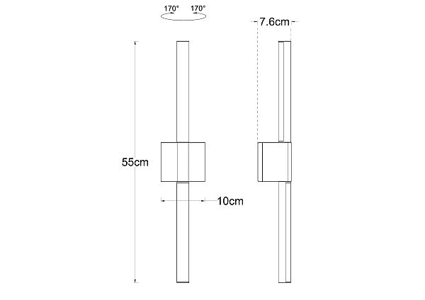 Уличный настенный светильник Arte Lamp Calamaro A5191AL-2BK