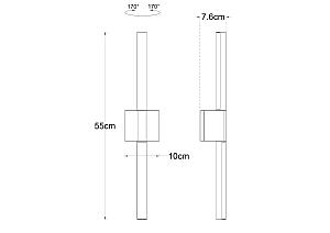 Уличный настенный светильник Arte Lamp Calamaro A5191AL-2BK