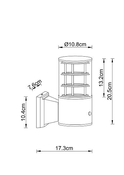 Уличный настенный светильник Arte Lamp Tokyo A5316AL-1BK