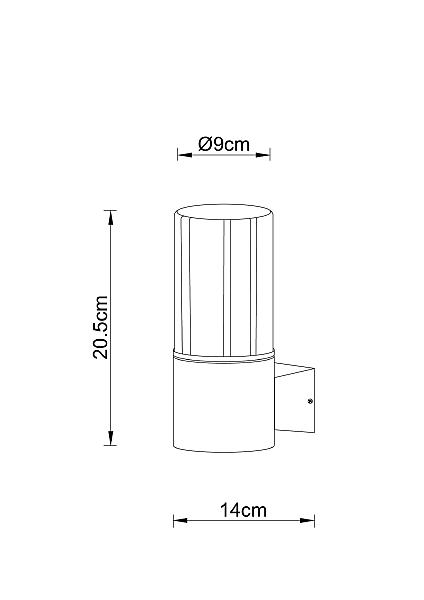 Уличный настенный светильник Arte Lamp Seginus A6515AL-1BK