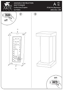 Уличный настенный светильник Arte Lamp Ulysses A8510AL-1BK