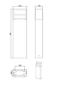 Уличный наземный светильник Arte Lamp Liverpool A1326PA-1BK