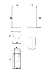 Уличный настенный светильник Arte Lamp Artefact A3404AL-2BK