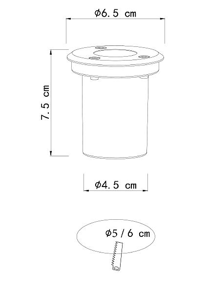 Уличный встраиваемый Arte Lamp Piazza A6103IN-1SS