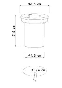 Уличный встраиваемый Arte Lamp Piazza A6103IN-1SS