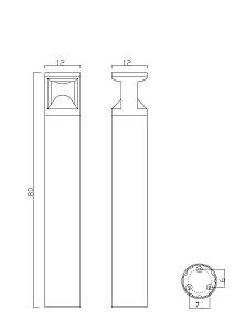 Уличный наземный светильник Arte Lamp Istanbul A6471PA-1BK