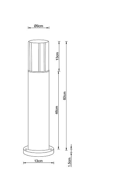 Уличный наземный светильник Arte Lamp Seginus A6515PA-1BK