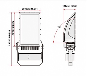 Прожектор уличный Светон CB-C0302125 Галеон 1-150-К40-П/КС/ПР-4К80-Л65