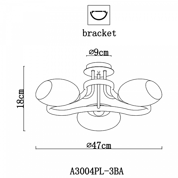 Потолочная люстра Arte Lamp LIVERPOOL A3004PL-3BA