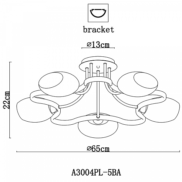 Потолочная люстра Arte Lamp LIVERPOOL A3004PL-5BA