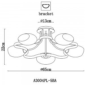 Потолочная люстра Arte Lamp LIVERPOOL A3004PL-5BA