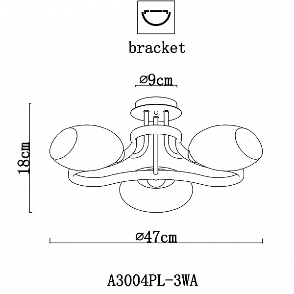 Потолочная люстра Arte Lamp LIVERPOOL A3004PL-3WA